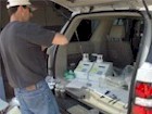 Sitelab technician testing soils from truck
